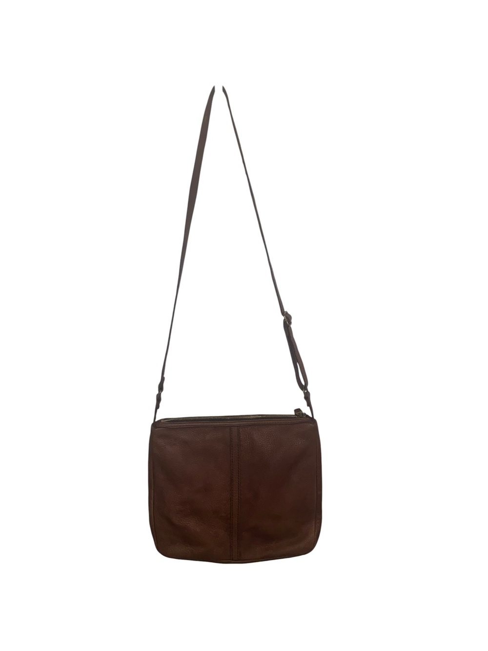 Fossil Erin Crossbody classic pebbled Brown leather Crossbody bag boho western - Picture 11 of 13